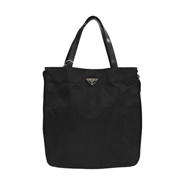 Nylon Top Handle Bag Black