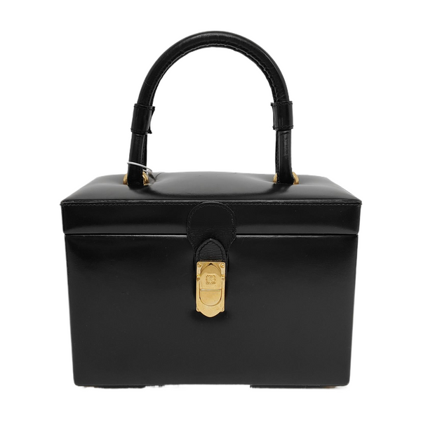Calfskin Top Handle Bag Black