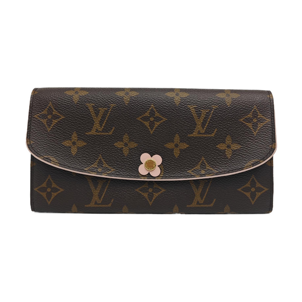 EMILIE Monogram Coated Canvas Brown Wallet