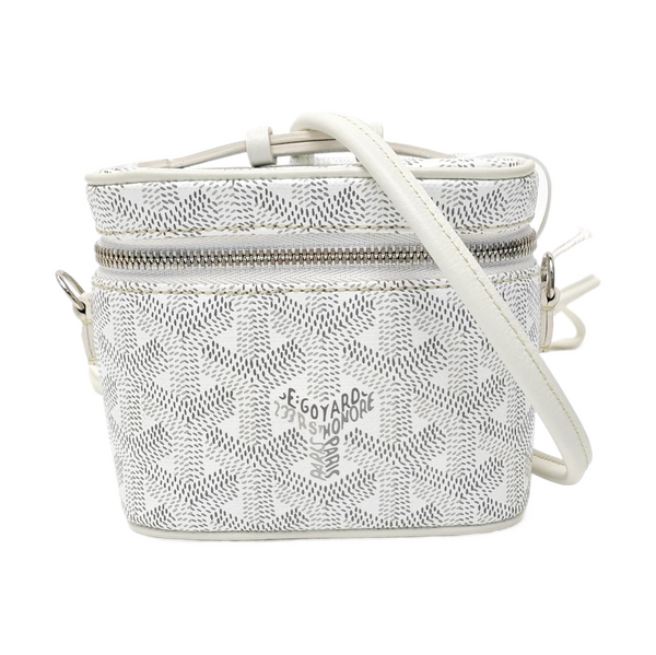 Coated Canvas Shoulder Bag Mini White