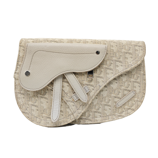 Saddle Small Canvas Beige