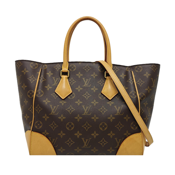 PHENIX Monogram Coated Canvas Brown
