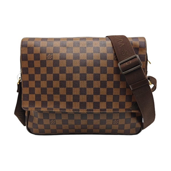 SHELTON MM Damier Ebene Coated Canvas Brown
