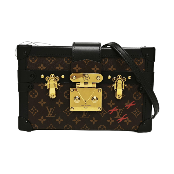 PETITE MALLE Monogram Coated Canvas Brown