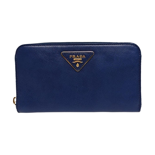 Zippy Wallet Saffiano Calfskin Blue Wallet