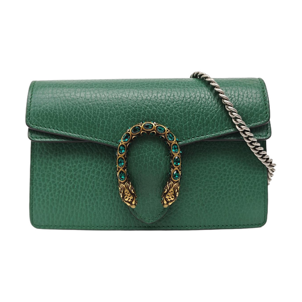 Dionysus Super Mini Calfskin Green