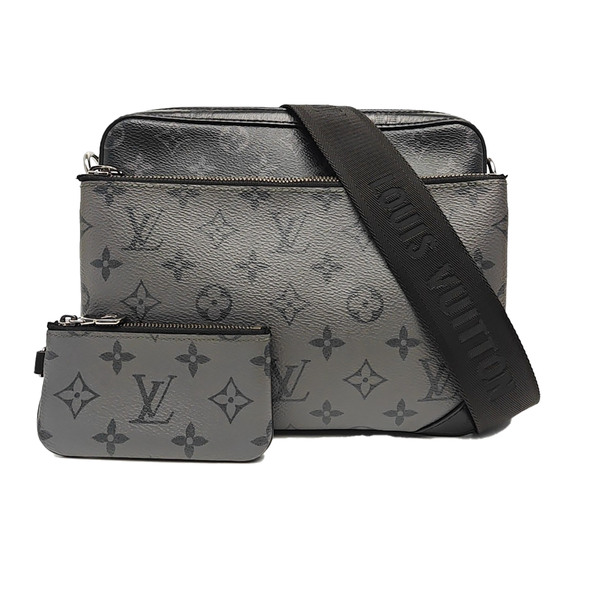 TRIO Monogram Coated Canvas Gray
