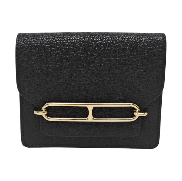 Roulis Slim Chèvre Mysore Black Wallet