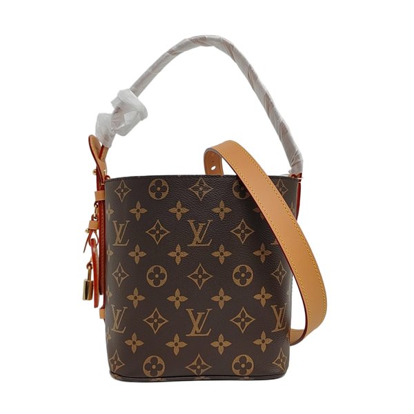 ALL IN BB Monogram Coated Canvas Brown