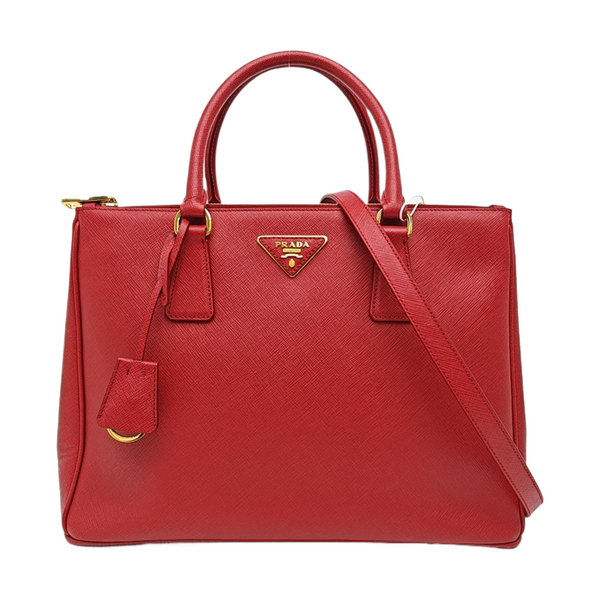 Galleria Large Saffiano Calfskin Red