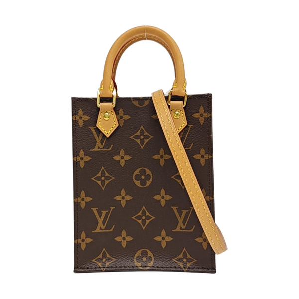 Authenticated pre-owned SAC PLAT Mini Monogram Coated Canvas Brown - Tote Bag at Looply