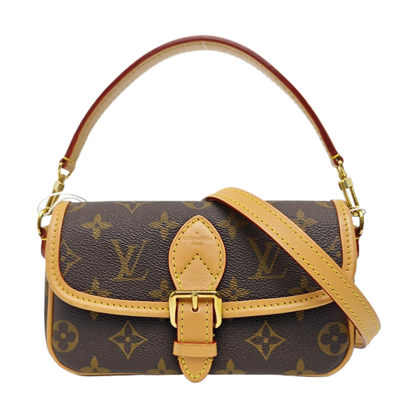 DIANE Nano Monogram Coated Canvas Brown