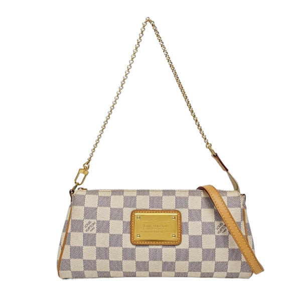 EVA Damier Azur Coated Canvas White