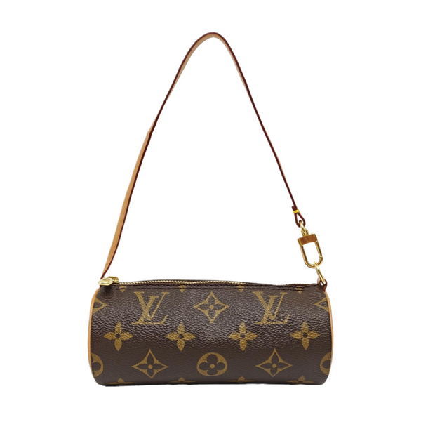 PAPILLON Mini Monogram Coated Canvas Brown