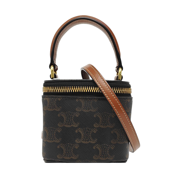Coated Canvas Shoulder Bag Black