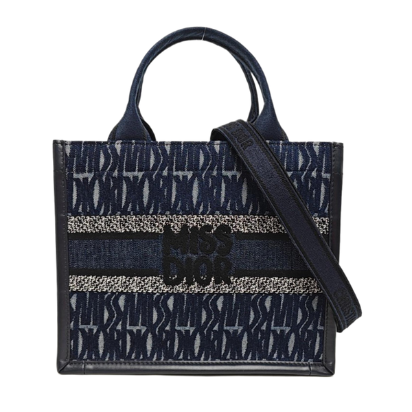 Book Tote Small Canvas Blue