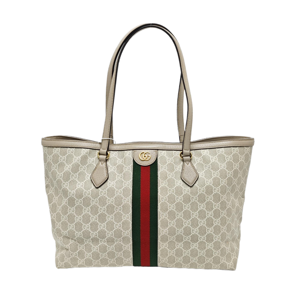 Ophidia Medium Monogram Coated Canvas Beige