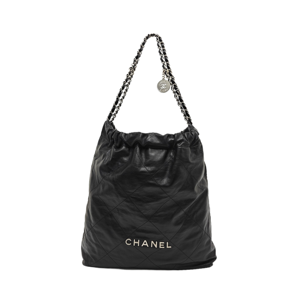 CHANEL 22 Medium Quilted Calfskin Black