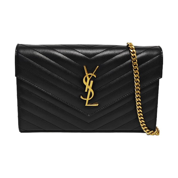 MONOGRAM Medium Chevron Calfskin Black