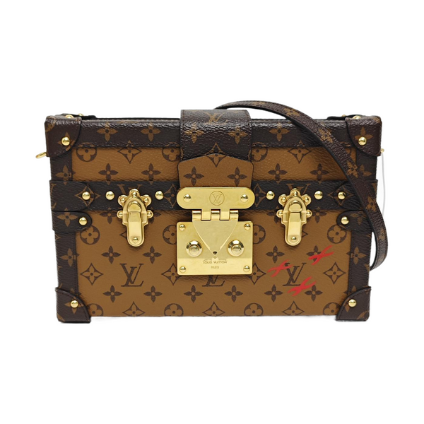 PETITE MALLE Monogram Coated Canvas Brown