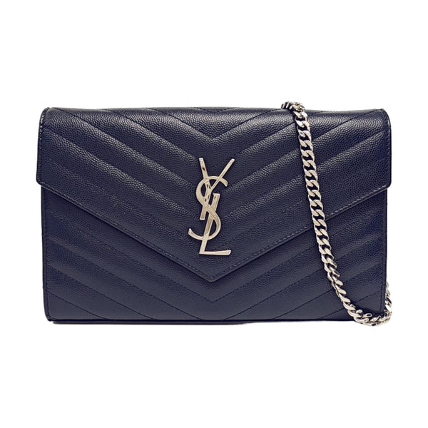 MONOGRAM Chevron Calfskin Blue