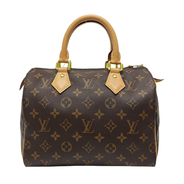 SPEEDY 25 Monogram Coated Canvas Brown