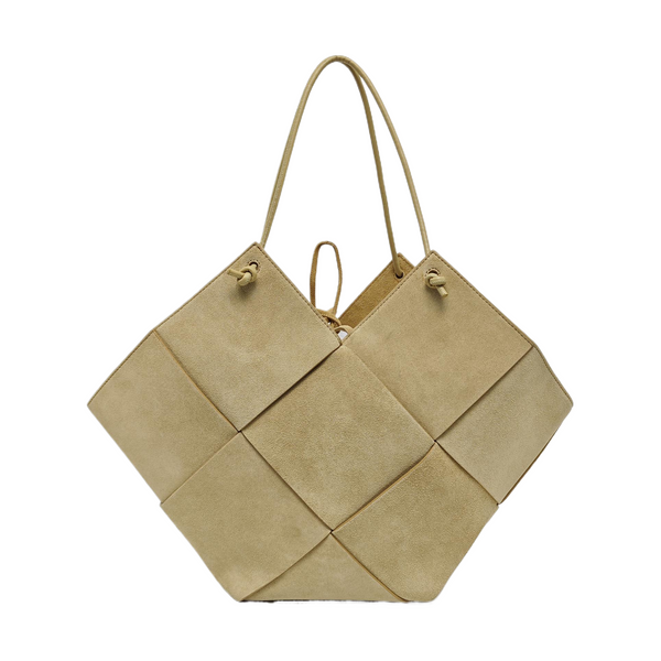 Suede Tote Bag Beige