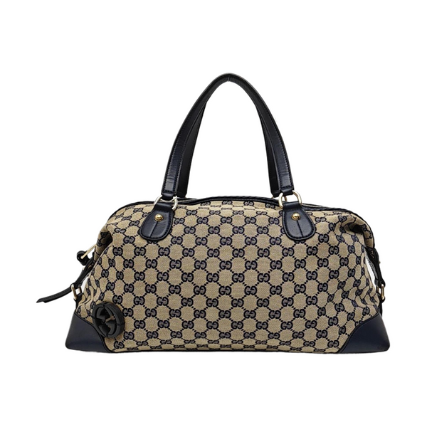 Monogram Canvas Top Handle Bag Beige