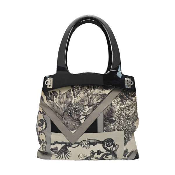 Canvas Top Handle Bag Beige
