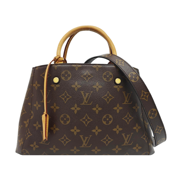 MONTAIGNE BB Monogram Coated Canvas Brown
