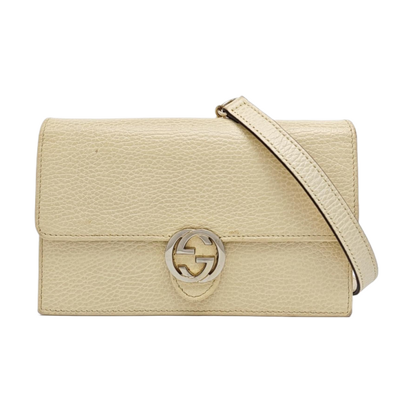 Interlocking G Small Calfskin Beige