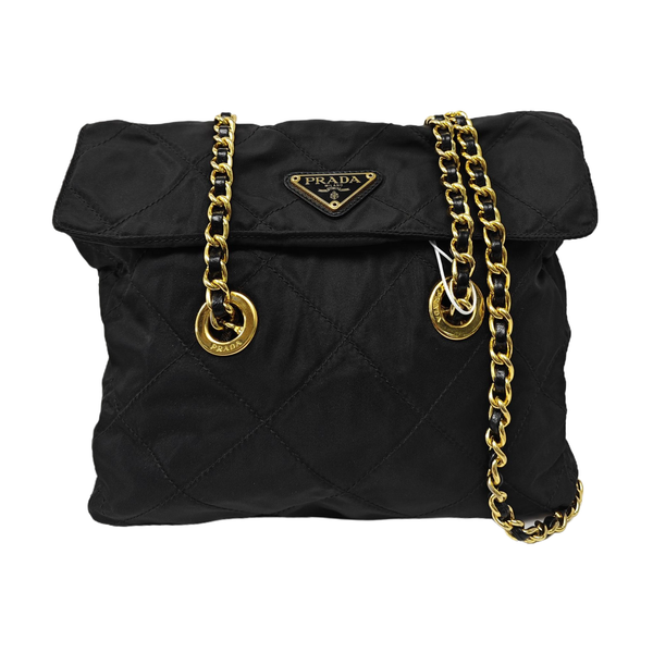 Nylon Quilted Nylon Black