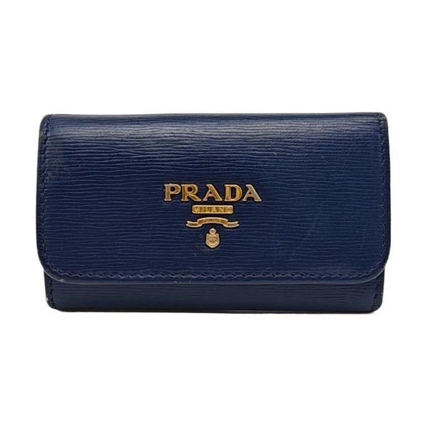 Saffiano Calfskin Key Pouch Blue