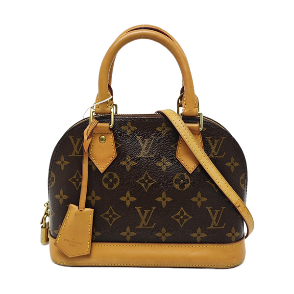 ALMA BB Monogram Coated Canvas Brown