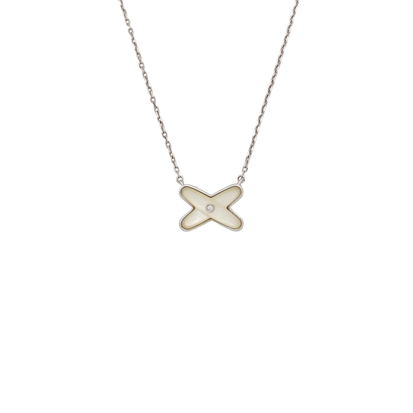 Jeux De Liens 18k White Gold Silver Necklace