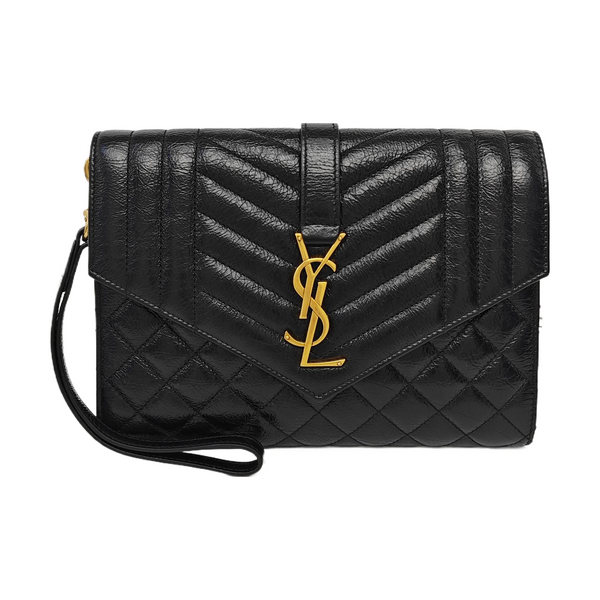MATELASSE Chevron Calfskin Black