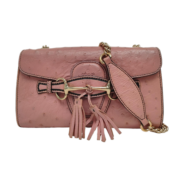 Emily Chain Ostrich Pink