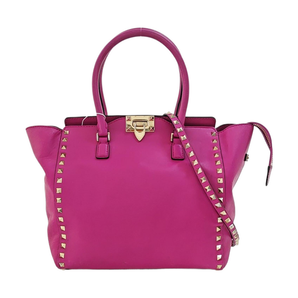 Rockstud Calfskin Red