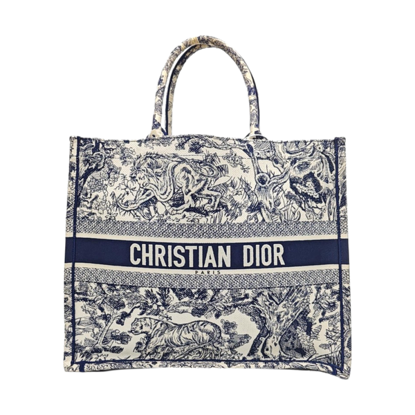 Book Tote Large Fabric Blue