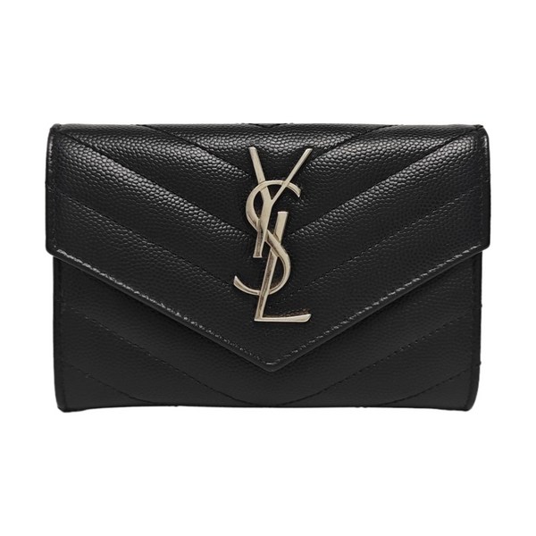 MATELASSE Calfskin Black Card Holder