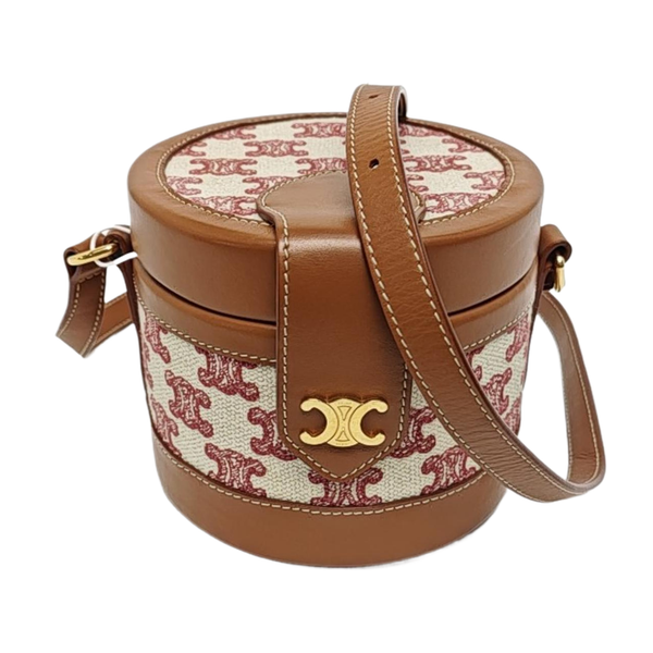 Authenticated pre-owned TRIOMPHE Small Fabric Brown - Shoulder Bag at Looply