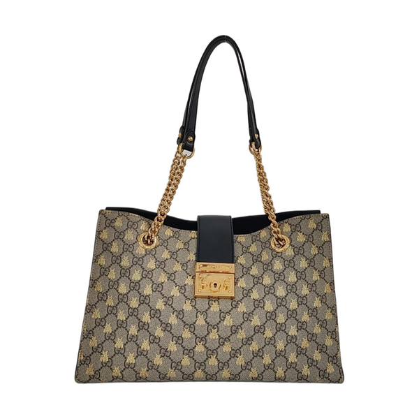 Padlock Medium Monogram Coated Canvas Brown