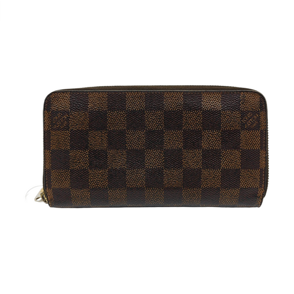 ZIPPY Damier Ebene Coated Canvas Brown Wallet