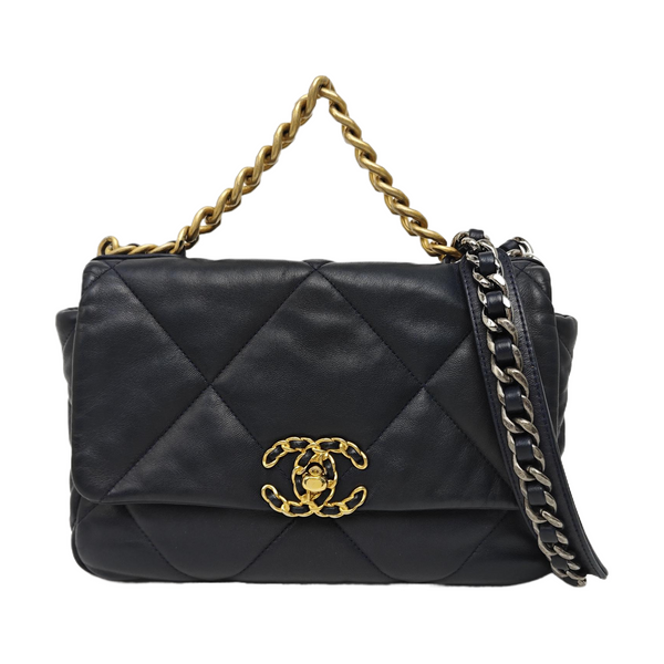 CHANEL 19 Small Quilted Lambskin Blue