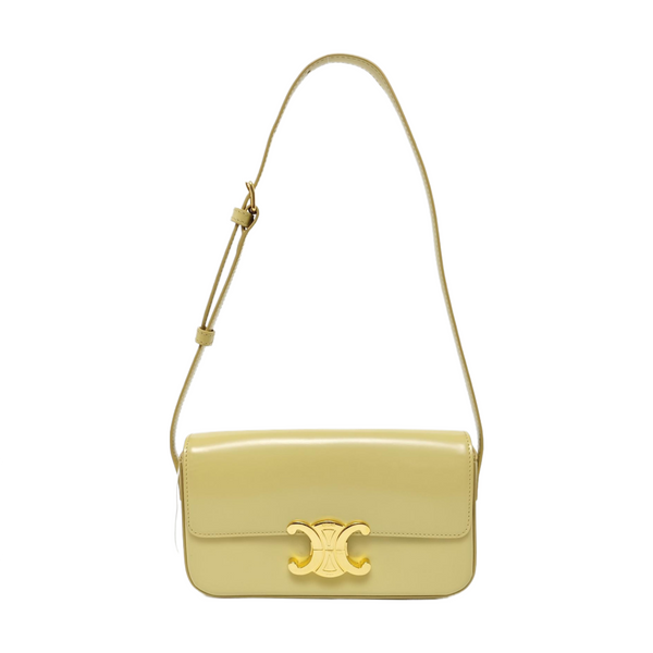TRIOMPHE Small Calfskin Yellow