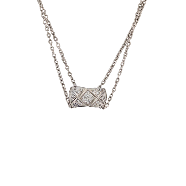 18k White Gold Silver Necklace