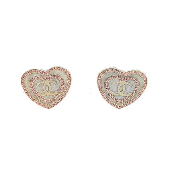 Metal White Stud Earrings