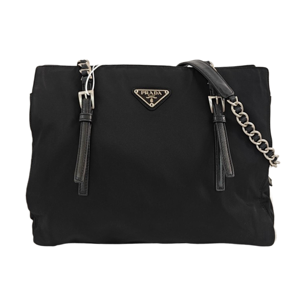 Nylon Shoulder Bag Black