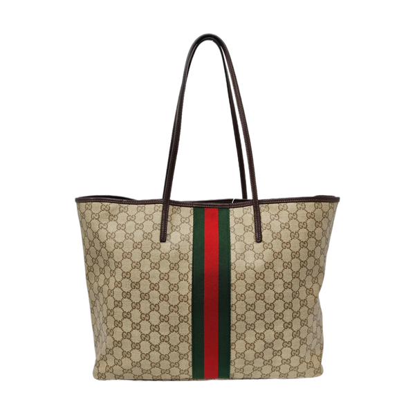 Tribeca Large Monogram Coated Canvas Beige