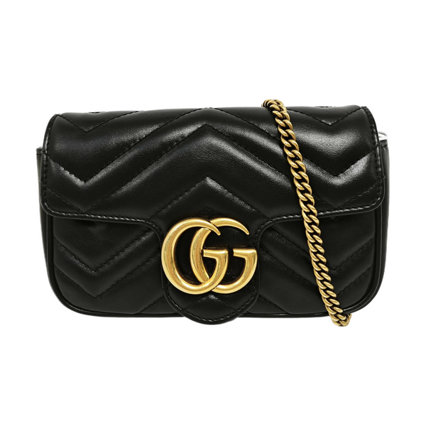 GG Marmont Mini Quilted Calfskin Black